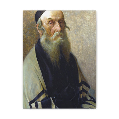 Alois Heinrich Priechenfried (1867-1953) Seated Rabbi - Canvas Wall Art-12″ x 16″-The Sticker Space