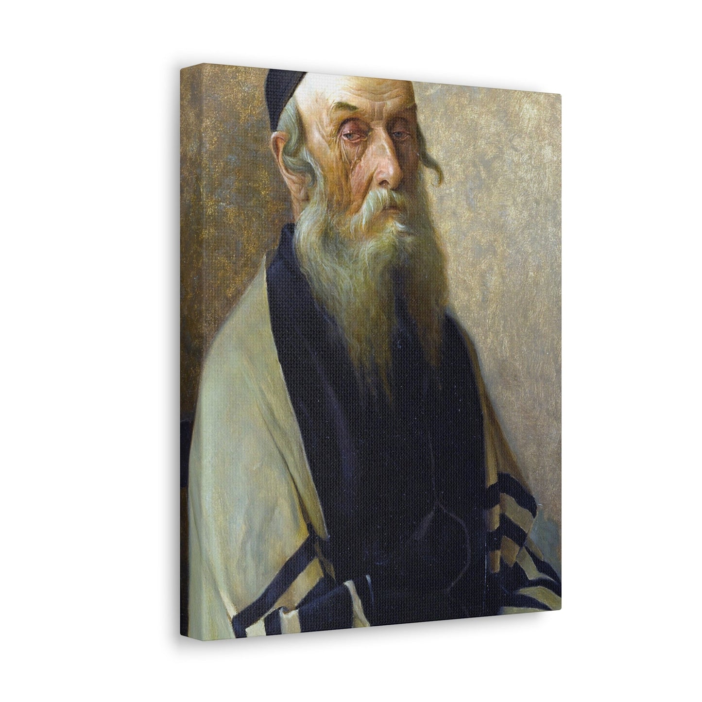 Alois Heinrich Priechenfried (1867-1953) Seated Rabbi - Canvas Wall Art-The Sticker Space