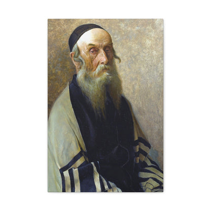 Alois Heinrich Priechenfried (1867-1953) Seated Rabbi - Canvas Wall Art-16″ x 24″-The Sticker Space