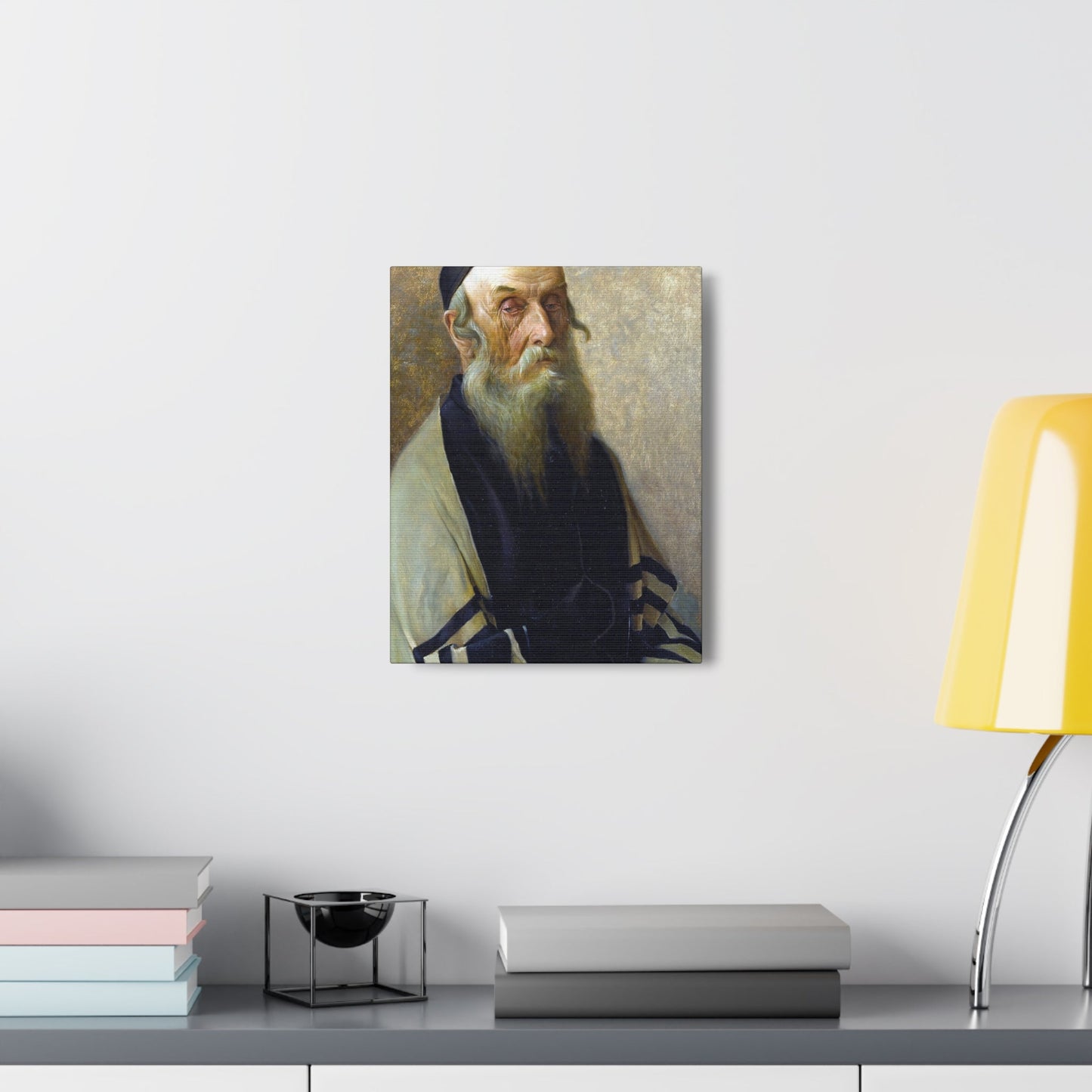 Alois Heinrich Priechenfried (1867-1953) Seated Rabbi - Canvas Wall Art-The Sticker Space