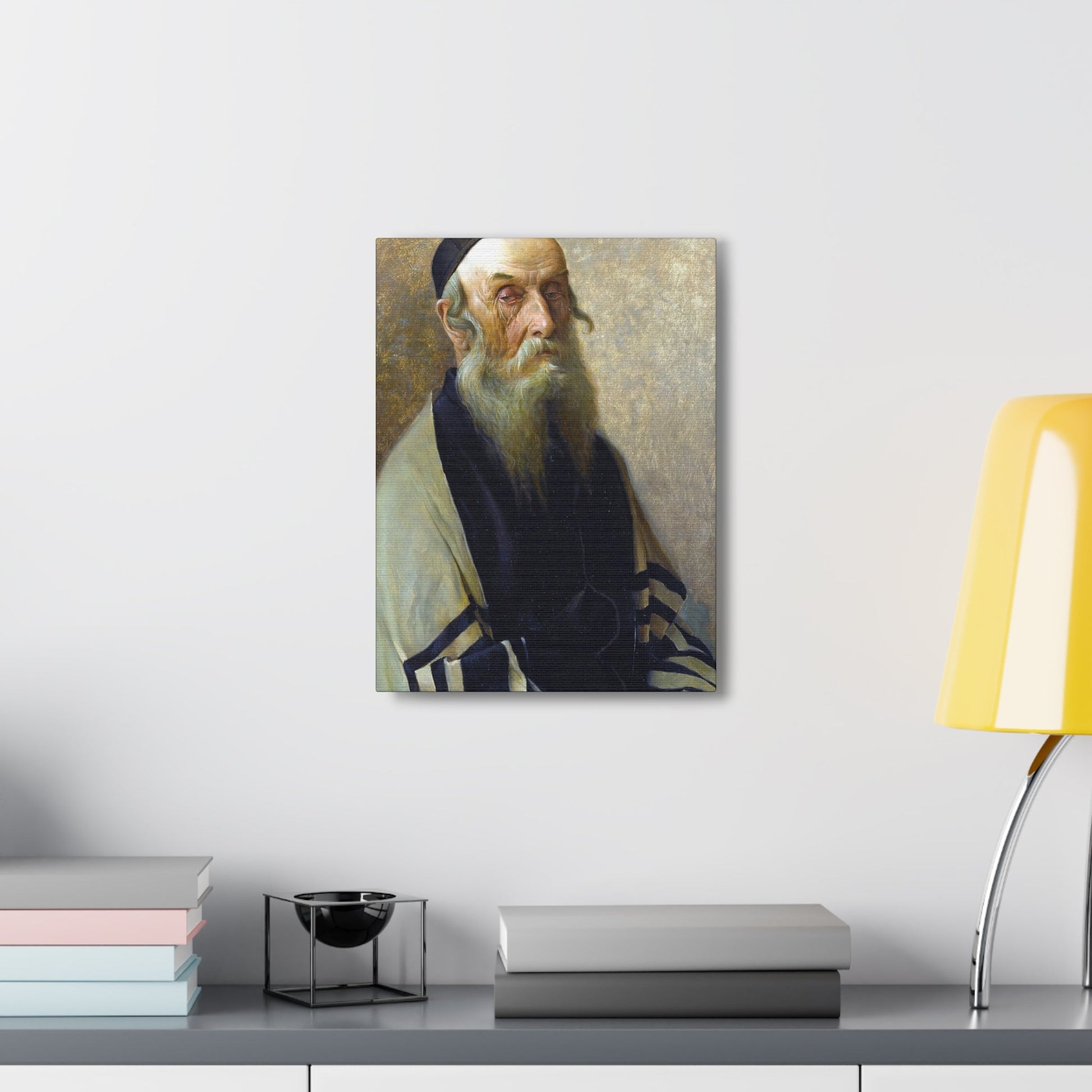 Alois Heinrich Priechenfried (1867-1953) Seated Rabbi - Canvas Wall Art-The Sticker Space