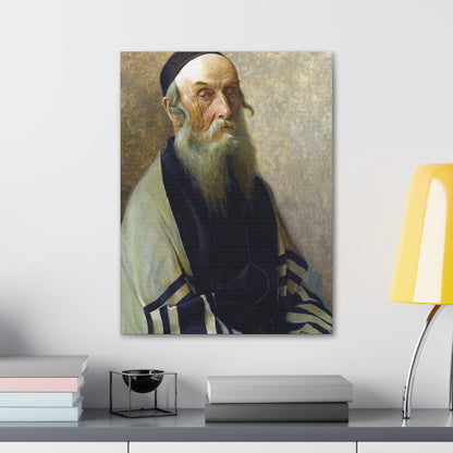 Alois Heinrich Priechenfried (1867-1953) Seated Rabbi - Canvas Wall Art-The Sticker Space