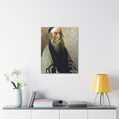 Alois Heinrich Priechenfried (1867-1953) Seated Rabbi - Canvas Wall Art-The Sticker Space