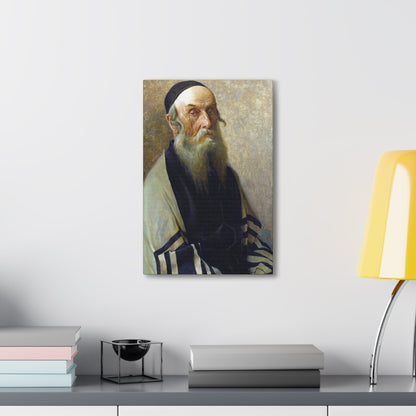 Alois Heinrich Priechenfried (1867-1953) Seated Rabbi - Canvas Wall Art-The Sticker Space