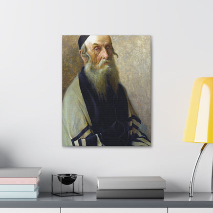 Alois Heinrich Priechenfried (1867-1953) Seated Rabbi - Canvas Wall Art-The Sticker Space