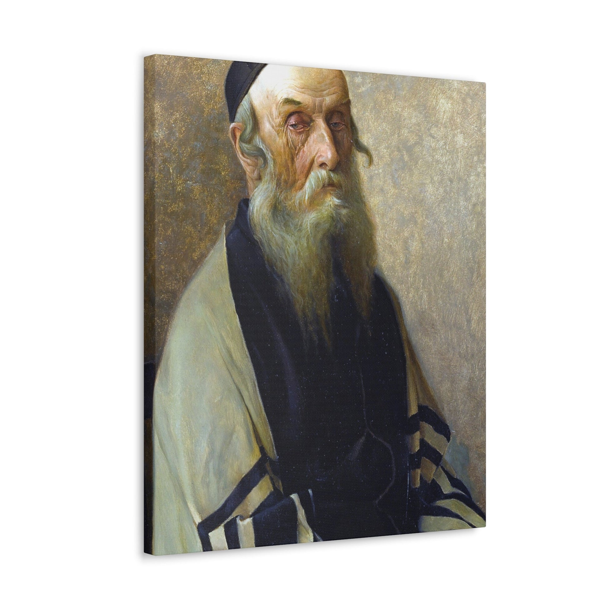 Alois Heinrich Priechenfried (1867-1953) Seated Rabbi - Canvas Wall Art-The Sticker Space