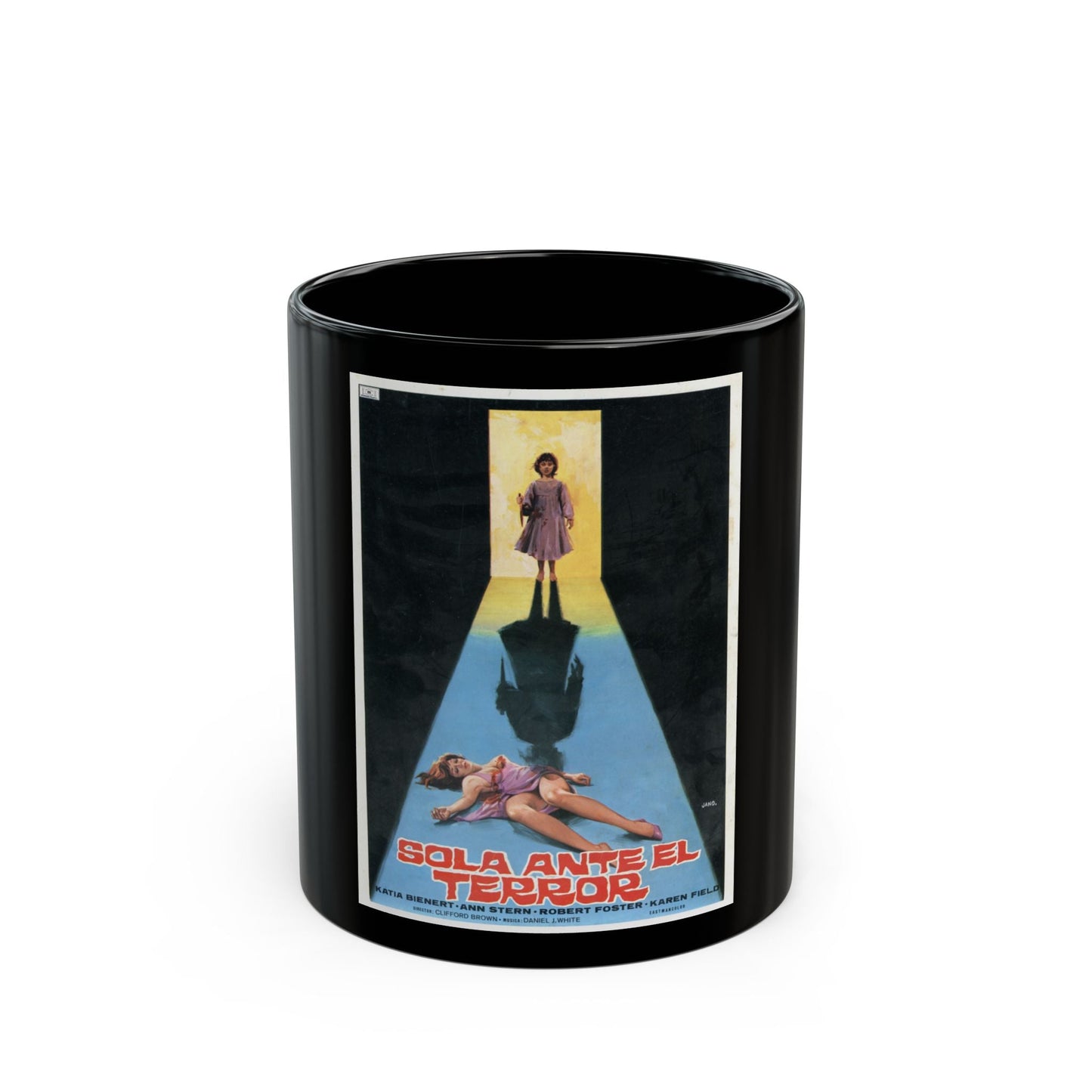 ALONE AGAINST TERROR 1983 Movie Poster - Black Coffee Mug