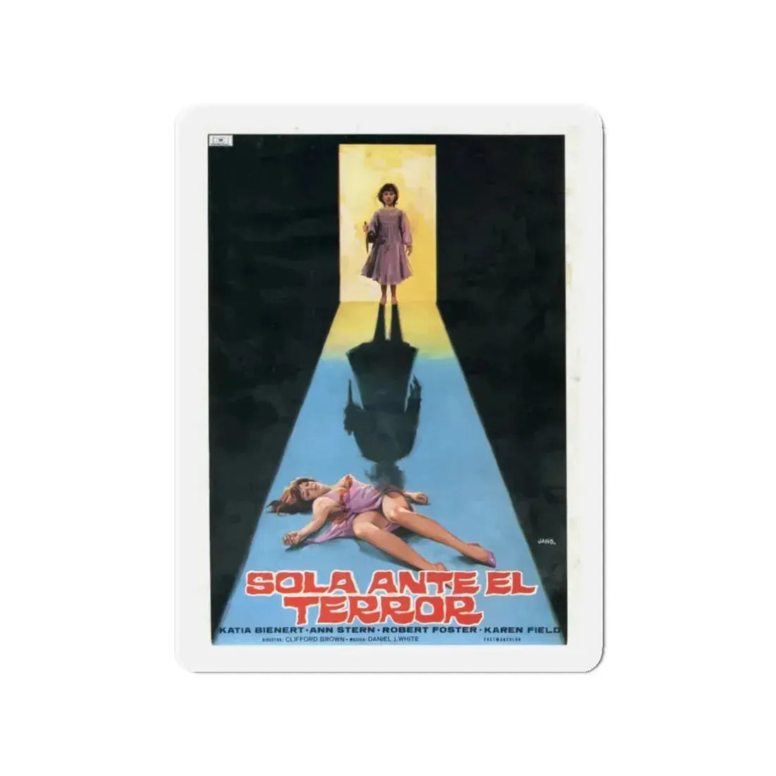 ALONE AGAINST TERROR 1983 Movie Poster - Refrigerator Magnet 3 Inch - The Sticker Space