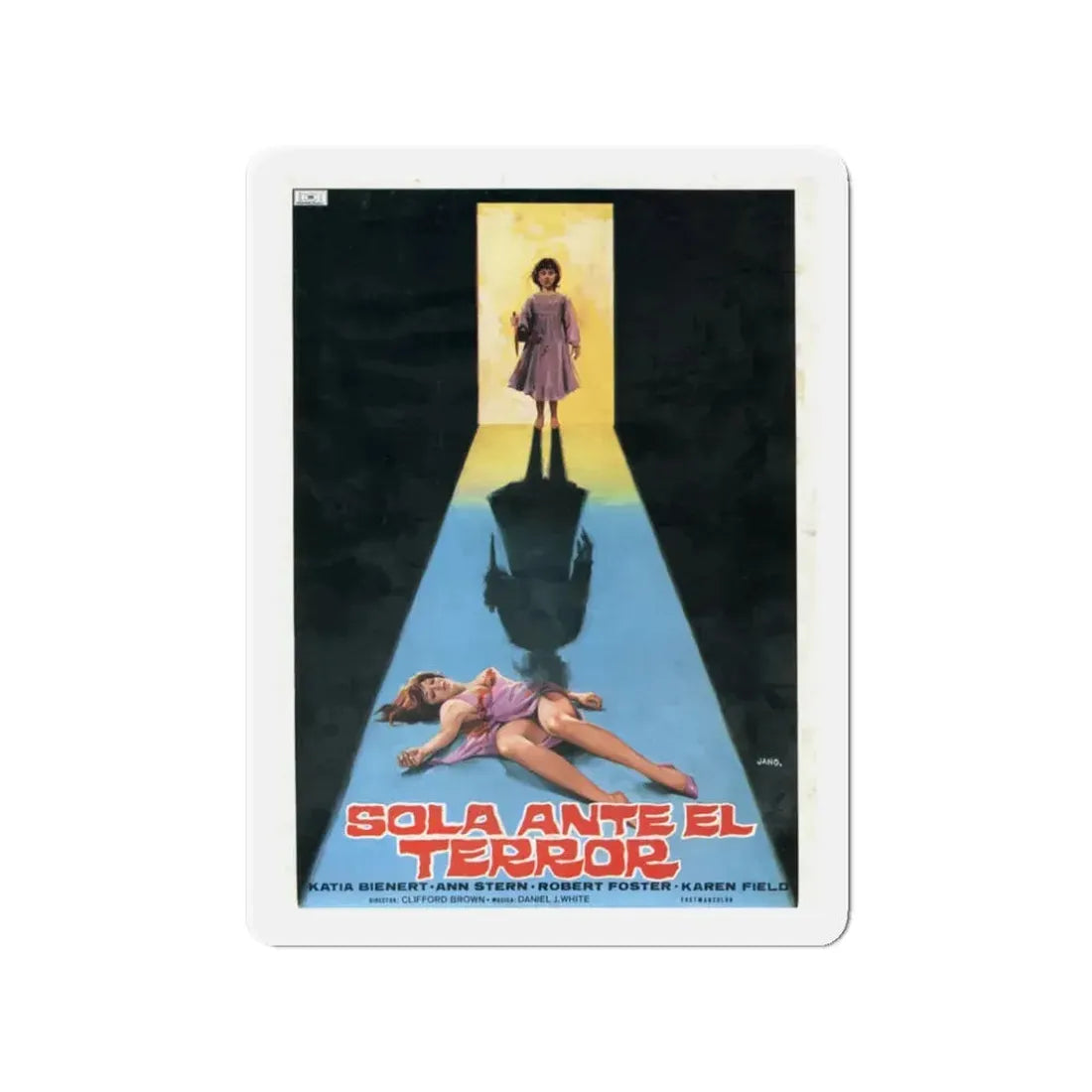 ALONE AGAINST TERROR 1983 Movie Poster - Refrigerator Magnet 3 Inch - The Sticker Space