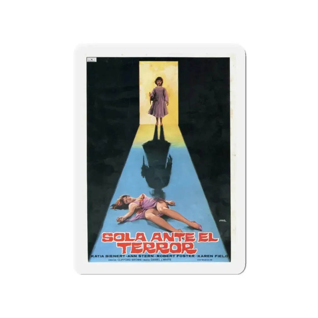 ALONE AGAINST TERROR 1983 Movie Poster - Refrigerator Magnet 4 Inch - The Sticker Space