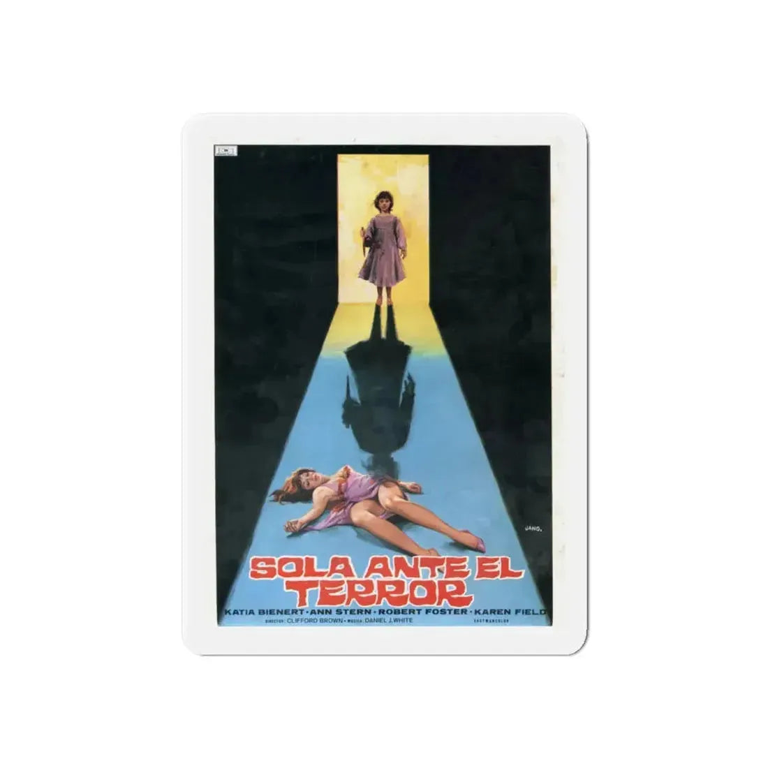 ALONE AGAINST TERROR 1983 Movie Poster - Refrigerator Magnet 6 Inch - The Sticker Space