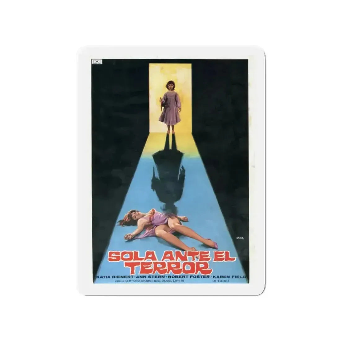 ALONE AGAINST TERROR 1983 Movie Poster - Refrigerator Magnet - The Sticker Space