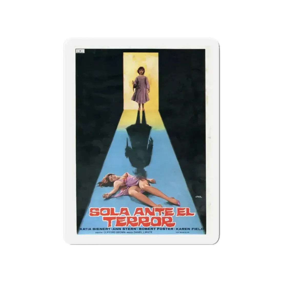 ALONE AGAINST TERROR 1983 Movie Poster - Refrigerator Magnet - The Sticker Space