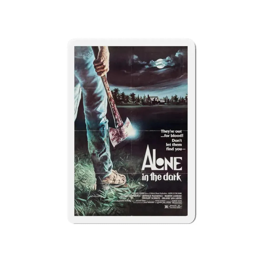 ALONE IN THE DARK 1982 Movie Poster - Refrigerator Magnet 6 Inch - The Sticker Space