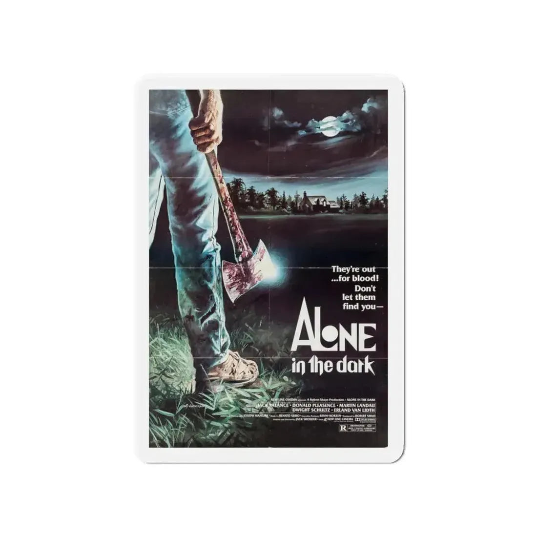 ALONE IN THE DARK 1982 Movie Poster - Refrigerator Magnet - The Sticker Space