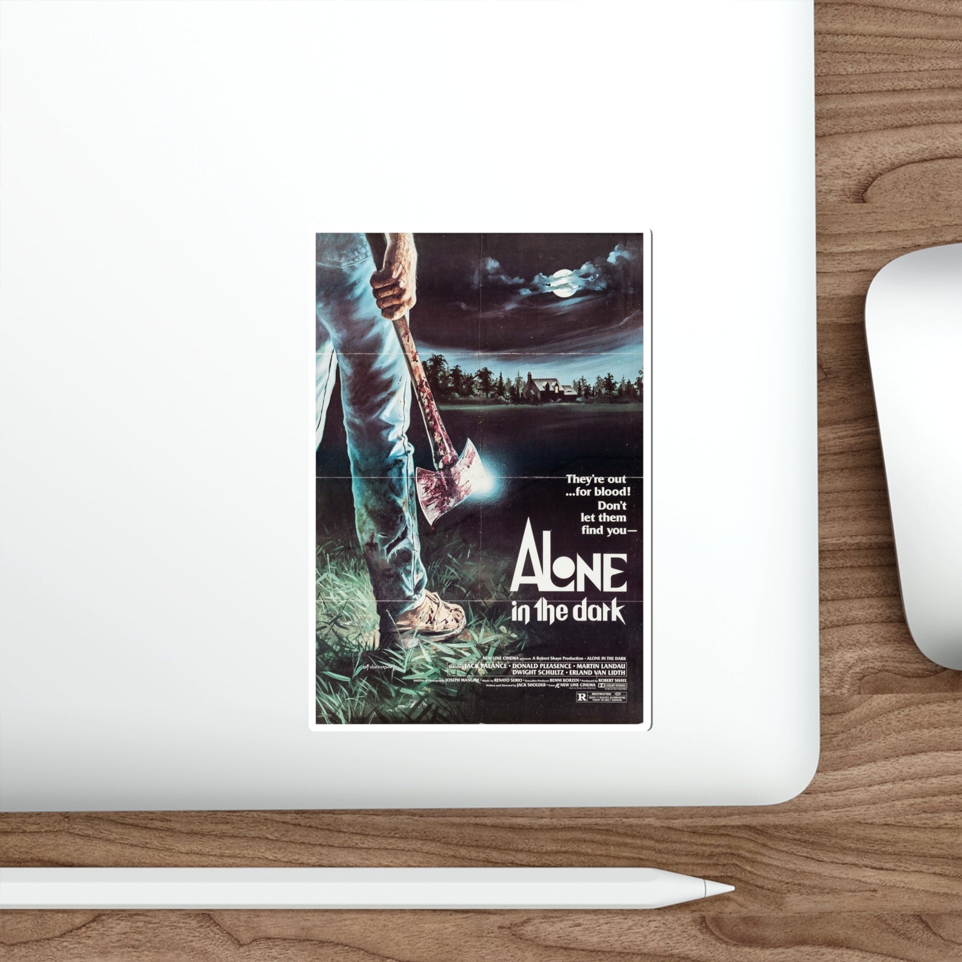 ALONE IN THE DARK 1982 Movie Poster STICKER Vinyl Die-Cut Decal-The Sticker Space