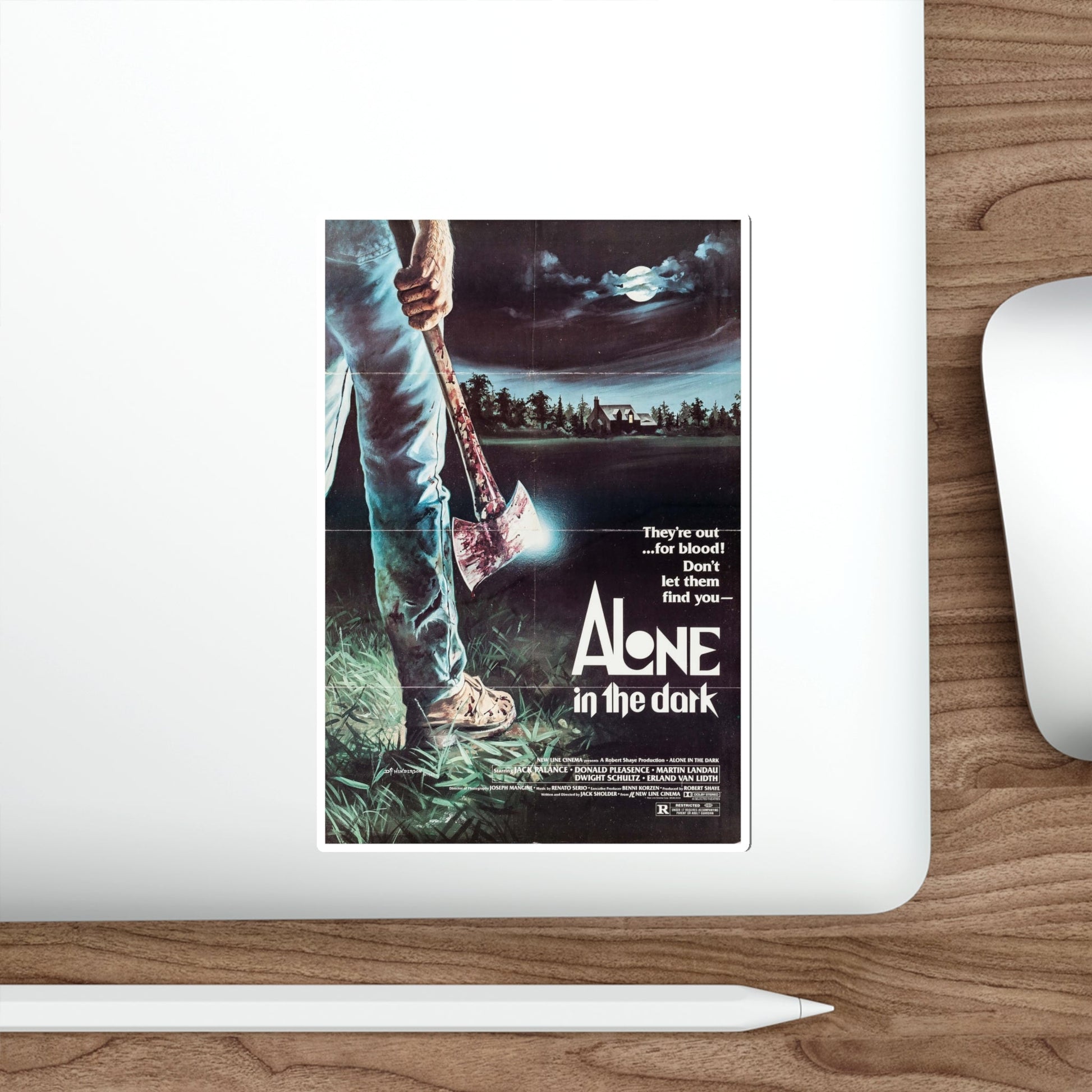 ALONE IN THE DARK 1982 Movie Poster STICKER Vinyl Die-Cut Decal-The Sticker Space