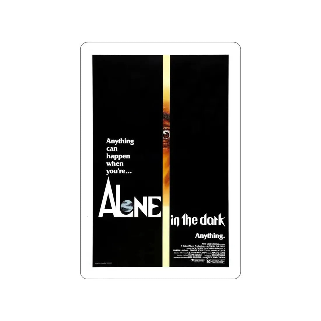 ALONE IN THE DARK (3) 1982 Movie Poster STICKER Vinyl Die-Cut Decal - The Sticker Space