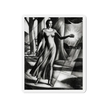 Along The Highroad of Life, McCall's magazine, December 1931 (Magazine Illustration) Refrigerator Magnet - The Sticker Space