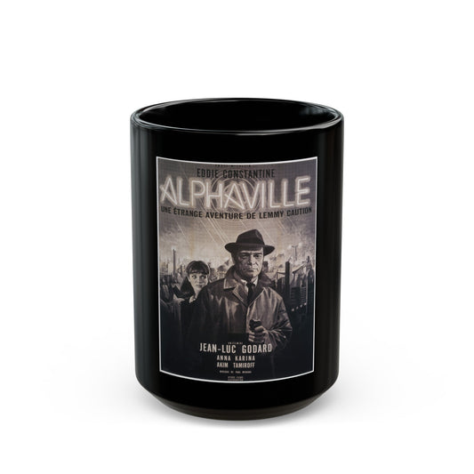 ALPHAVILLE 1965 Movie Poster - Black Coffee Mug-15oz-The Sticker Space