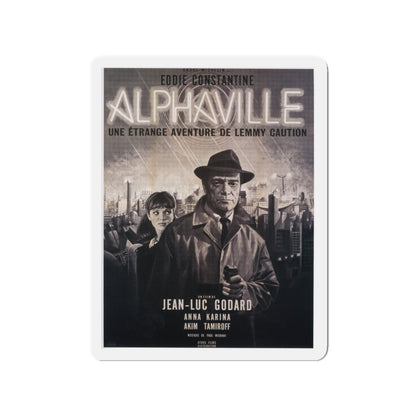 ALPHAVILLE 1965 Movie Poster - Die-Cut Magnet-3" x 3"-The Sticker Space