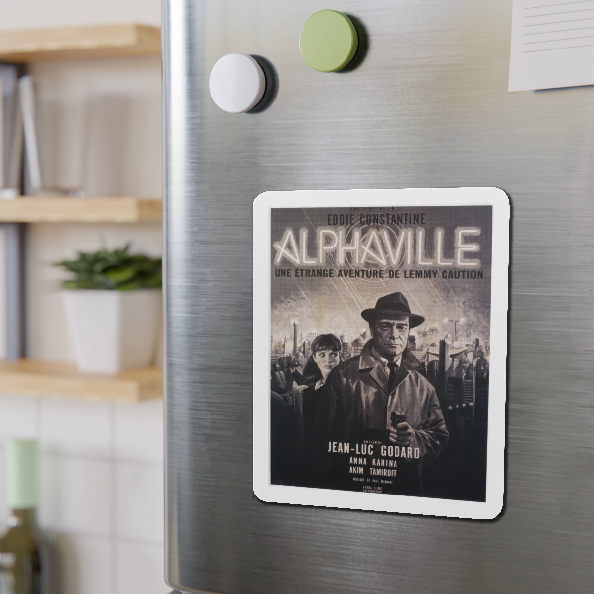 ALPHAVILLE 1965 Movie Poster - Die-Cut Magnet-The Sticker Space