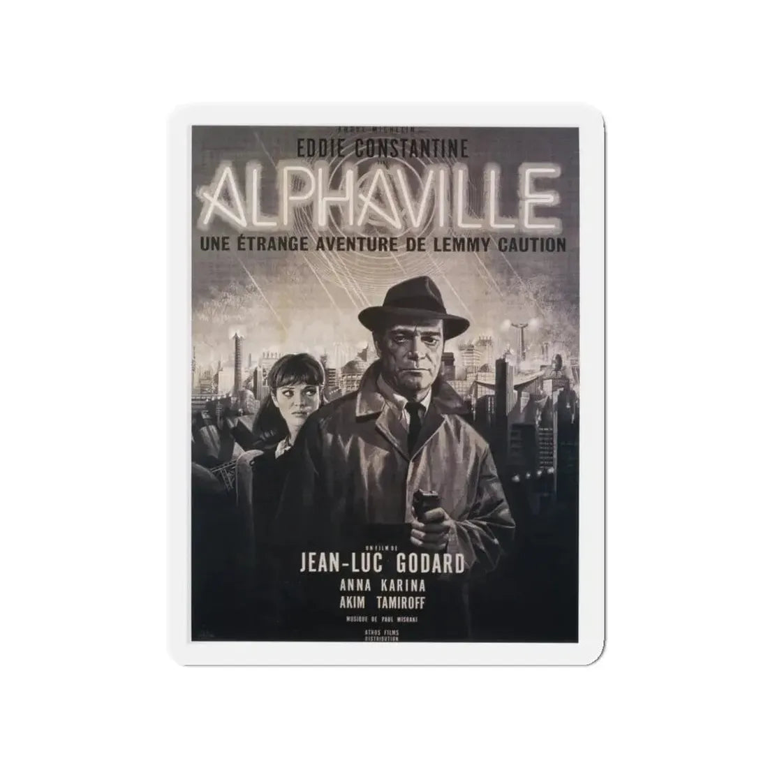 ALPHAVILLE 1965 Movie Poster - Refrigerator Magnet 3 Inch - The Sticker Space