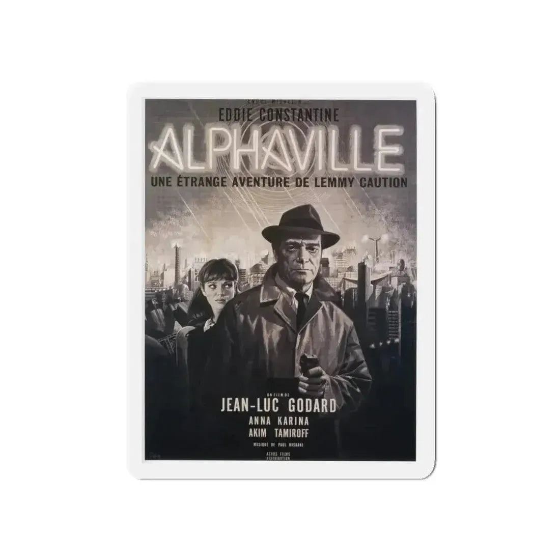 ALPHAVILLE 1965 Movie Poster - Refrigerator Magnet - The Sticker Space