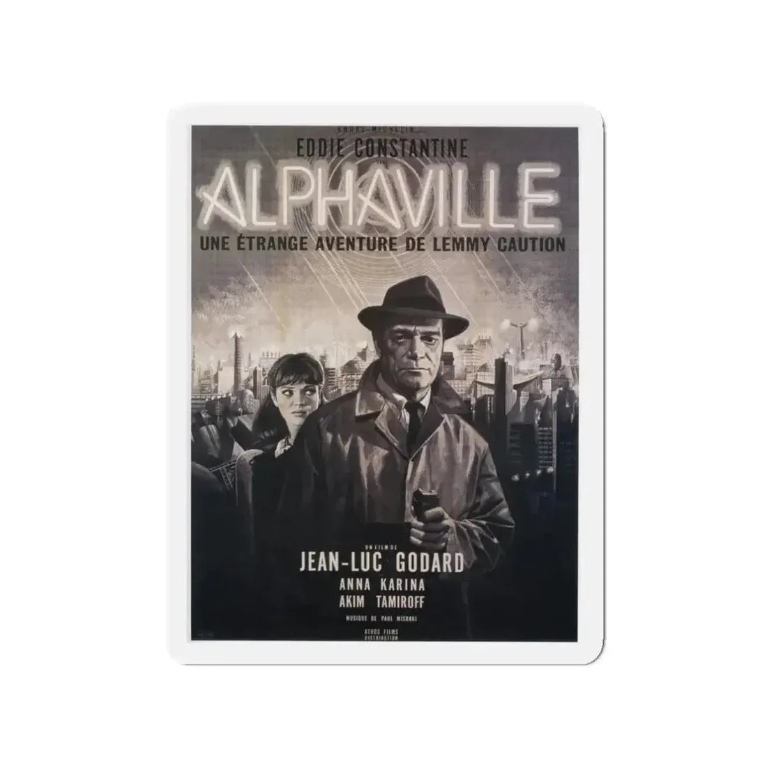 ALPHAVILLE 1965 Movie Poster - Refrigerator Magnet - The Sticker Space