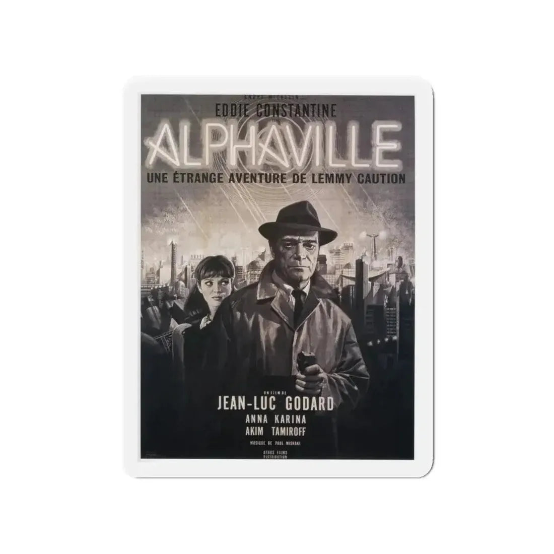 ALPHAVILLE 1965 Movie Poster - Refrigerator Magnet - The Sticker Space