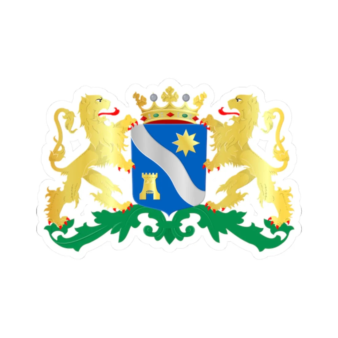 Alphen aan den Rijn wapen 2014 (Netherlands) (Coat of Arms) STICKER Vinyl Kiss-Cut Decal 2 Inch White - The Sticker Space