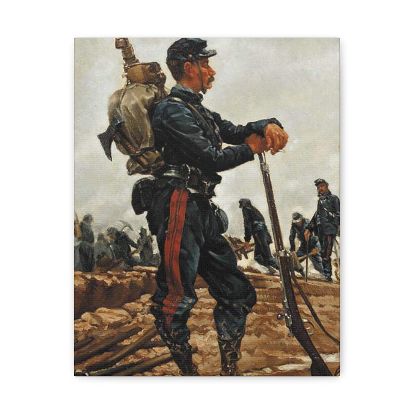 Alphonse-Marie-Adolphe de Neuville (1835-1885) A French Military Engineer - Canvas Wall Art-11″ x 14″-The Sticker Space