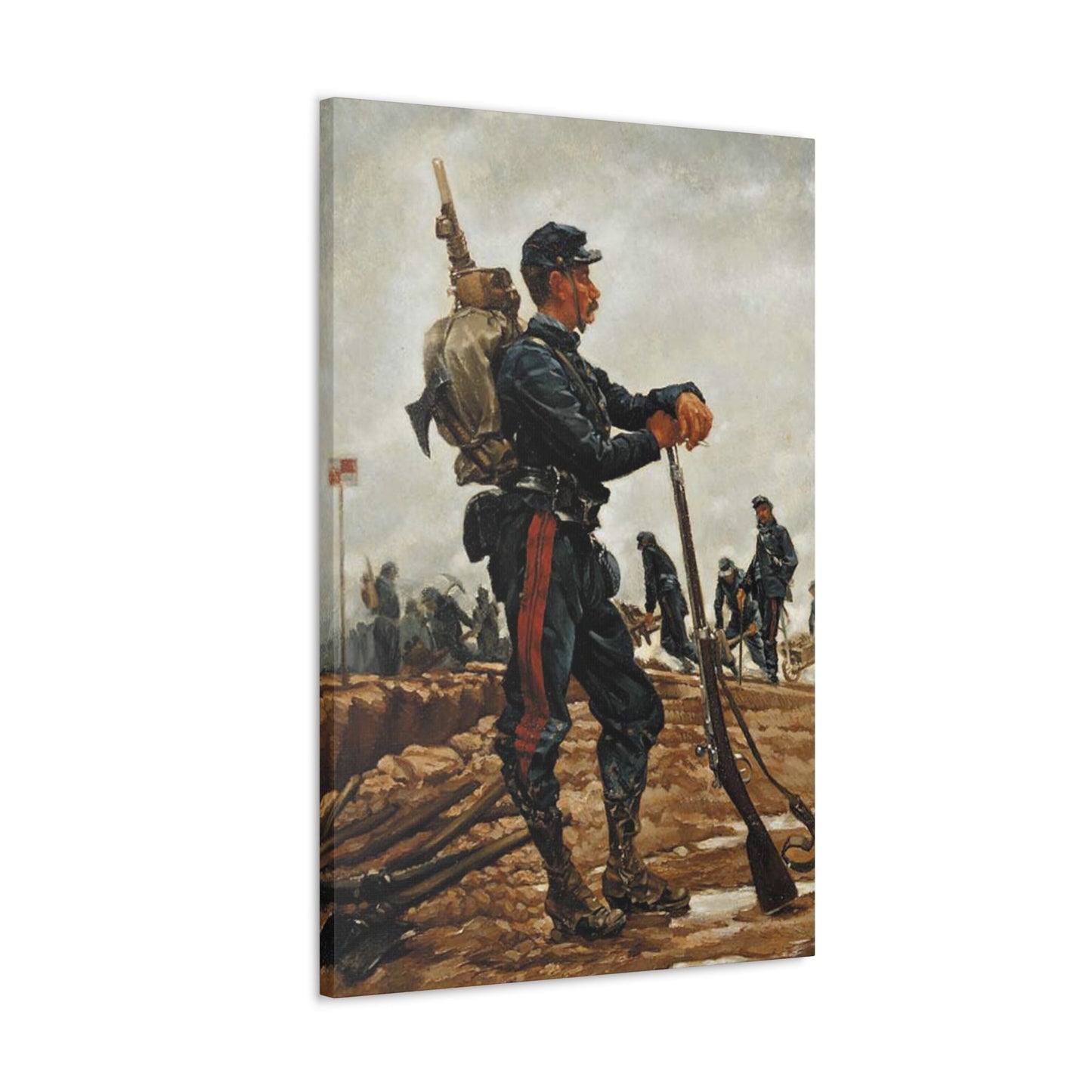 Alphonse-Marie-Adolphe de Neuville (1835-1885) A French Military Engineer - Canvas Wall Art-The Sticker Space