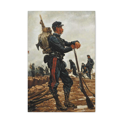 Alphonse-Marie-Adolphe de Neuville (1835-1885) A French Military Engineer - Canvas Wall Art-16″ x 24″-The Sticker Space