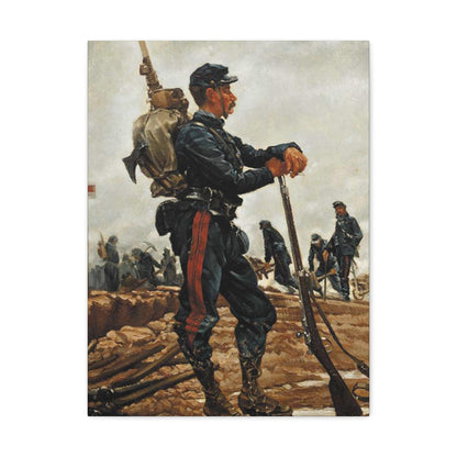 Alphonse-Marie-Adolphe de Neuville (1835-1885) A French Military Engineer - Canvas Wall Art-18″ x 24″-The Sticker Space