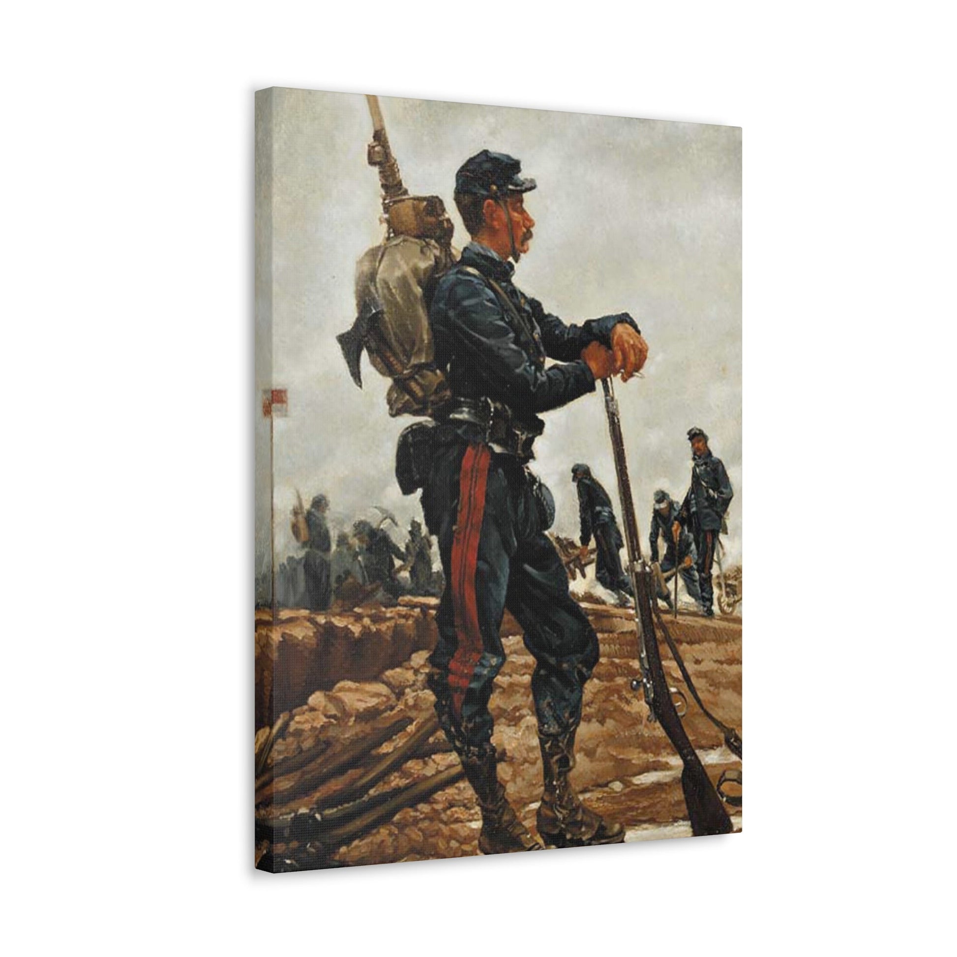 Alphonse-Marie-Adolphe de Neuville (1835-1885) A French Military Engineer - Canvas Wall Art-The Sticker Space