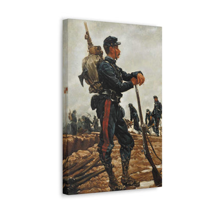 Alphonse-Marie-Adolphe de Neuville (1835-1885) A French Military Engineer - Canvas Wall Art-The Sticker Space