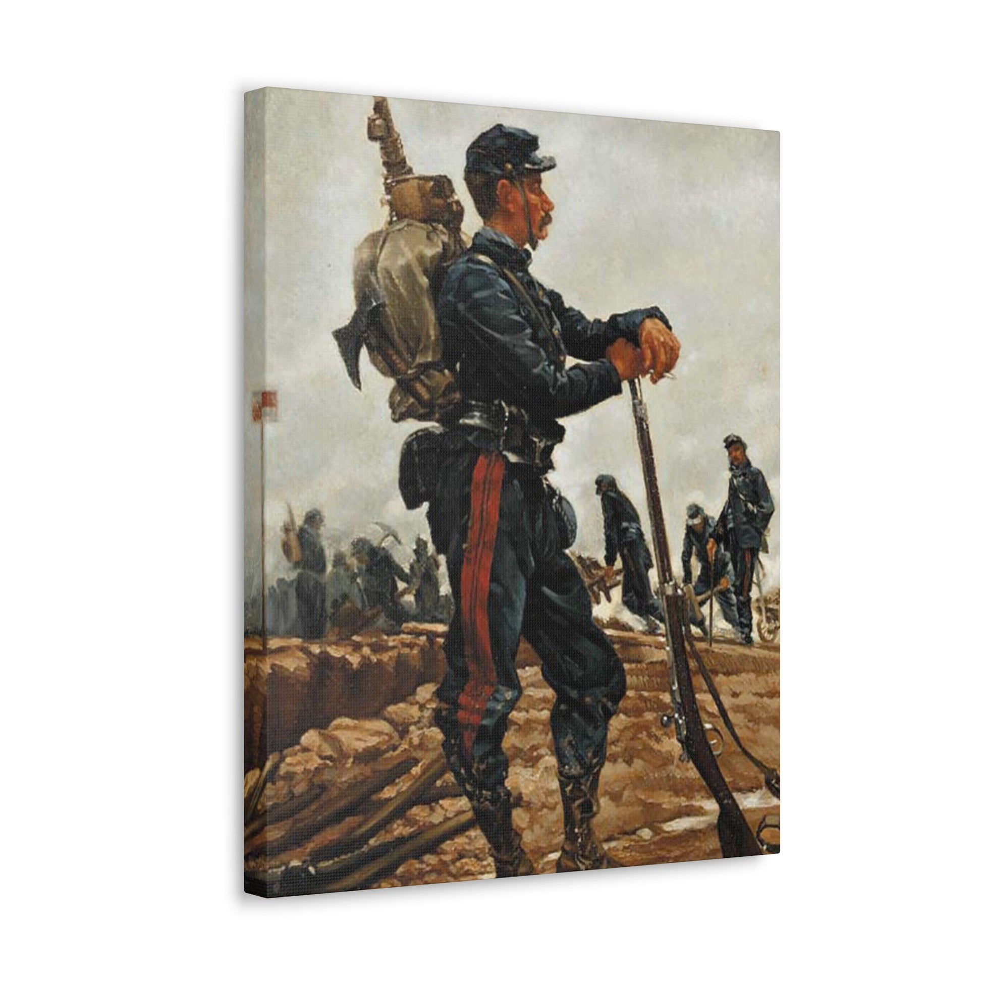 Alphonse-Marie-Adolphe de Neuville (1835-1885) A French Military Engineer - Canvas Wall Art-The Sticker Space