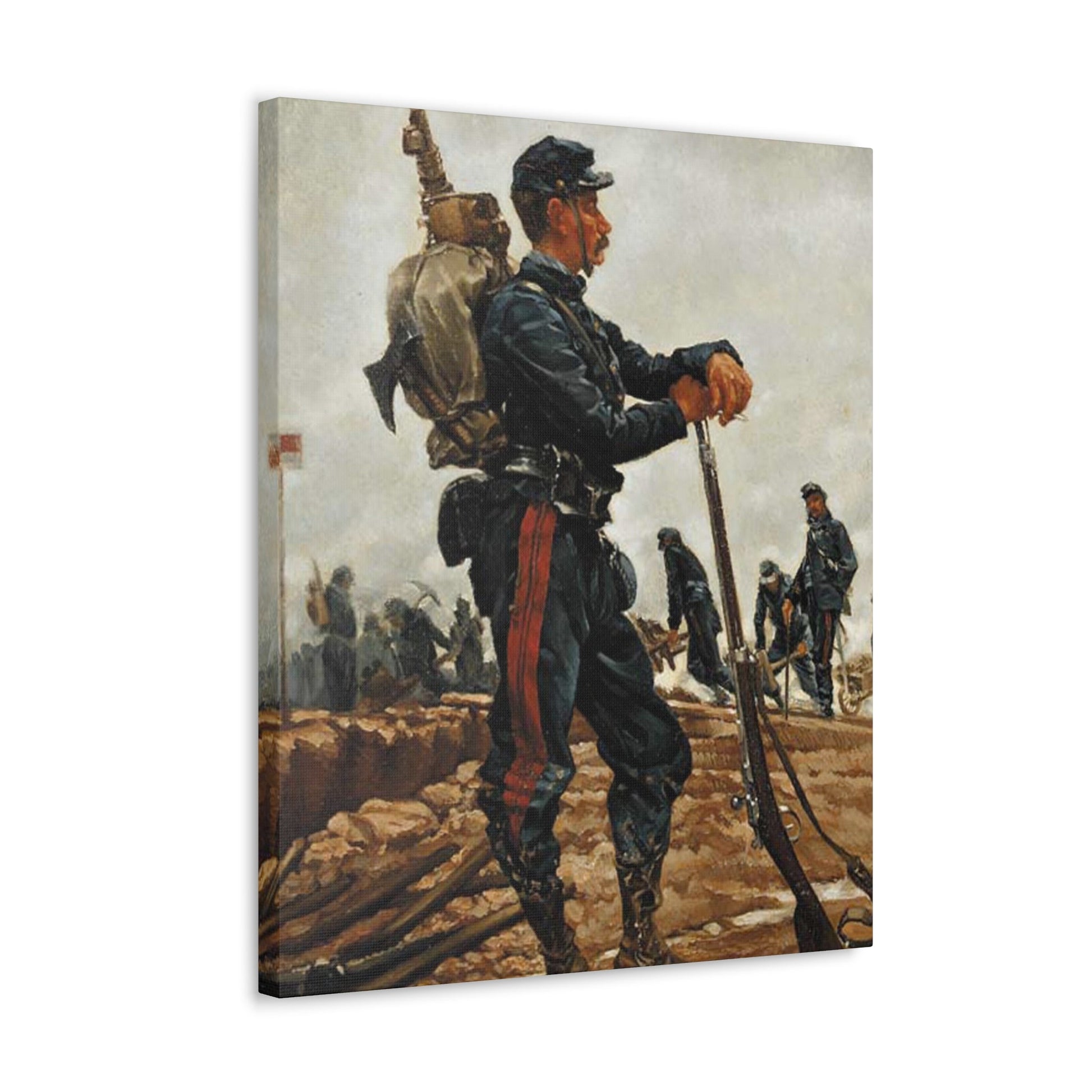 Alphonse-Marie-Adolphe de Neuville (1835-1885) A French Military Engineer - Canvas Wall Art-The Sticker Space