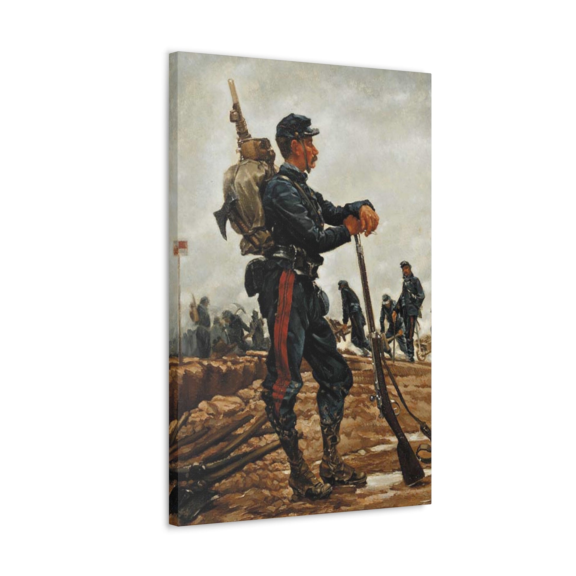 Alphonse-Marie-Adolphe de Neuville (1835-1885) A French Military Engineer - Canvas Wall Art-The Sticker Space