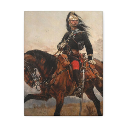 Alphonse-Marie-Adolphe de Neuville (1835-1885) Capitaine de dragons 1878 - Canvas Wall Art-12″ x 16″-The Sticker Space