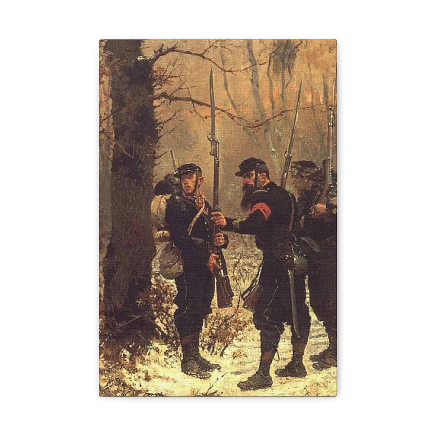 Alphonse-Marie-Adolphe de Neuville (1835-1885) The post of danger - 1876 - Canvas Wall Art-12" x 18"-The Sticker Space