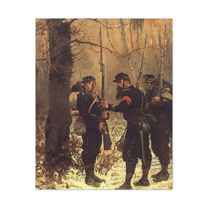 Alphonse-Marie-Adolphe de Neuville (1835-1885) The post of danger - 1876 - Canvas Wall Art-24″ x 30″-The Sticker Space