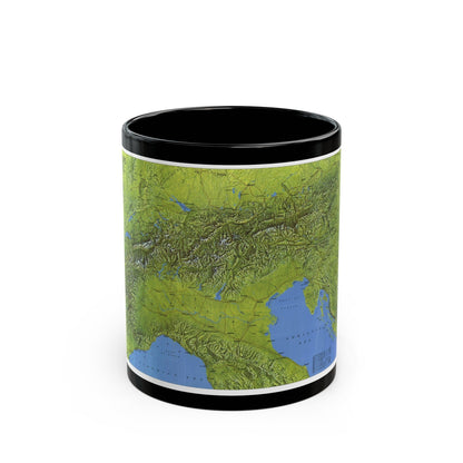 Alps, The (1985) (Map) Black Coffee Mug-11oz-The Sticker Space