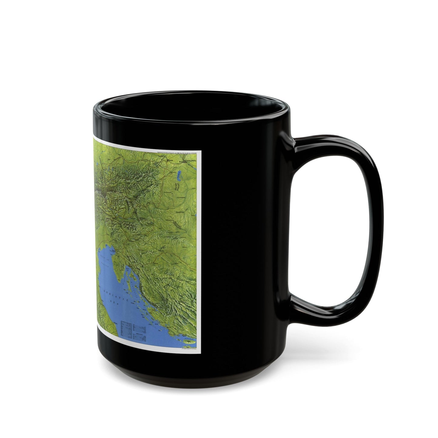 Alps, The (1985) (Map) Black Coffee Mug-The Sticker Space