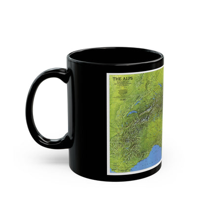 Alps, The (1985) (Map) Black Coffee Mug-The Sticker Space