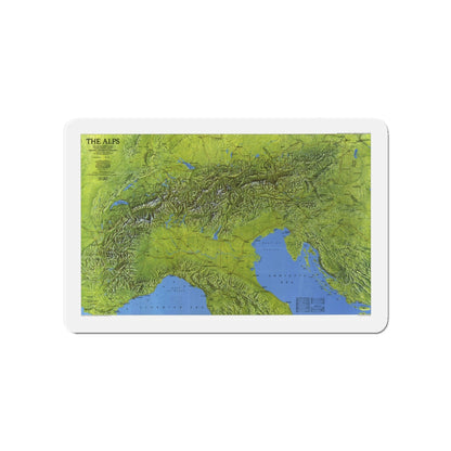 Alps, The (1985) (Map) Refrigerator Magnet-4" x 4"-The Sticker Space