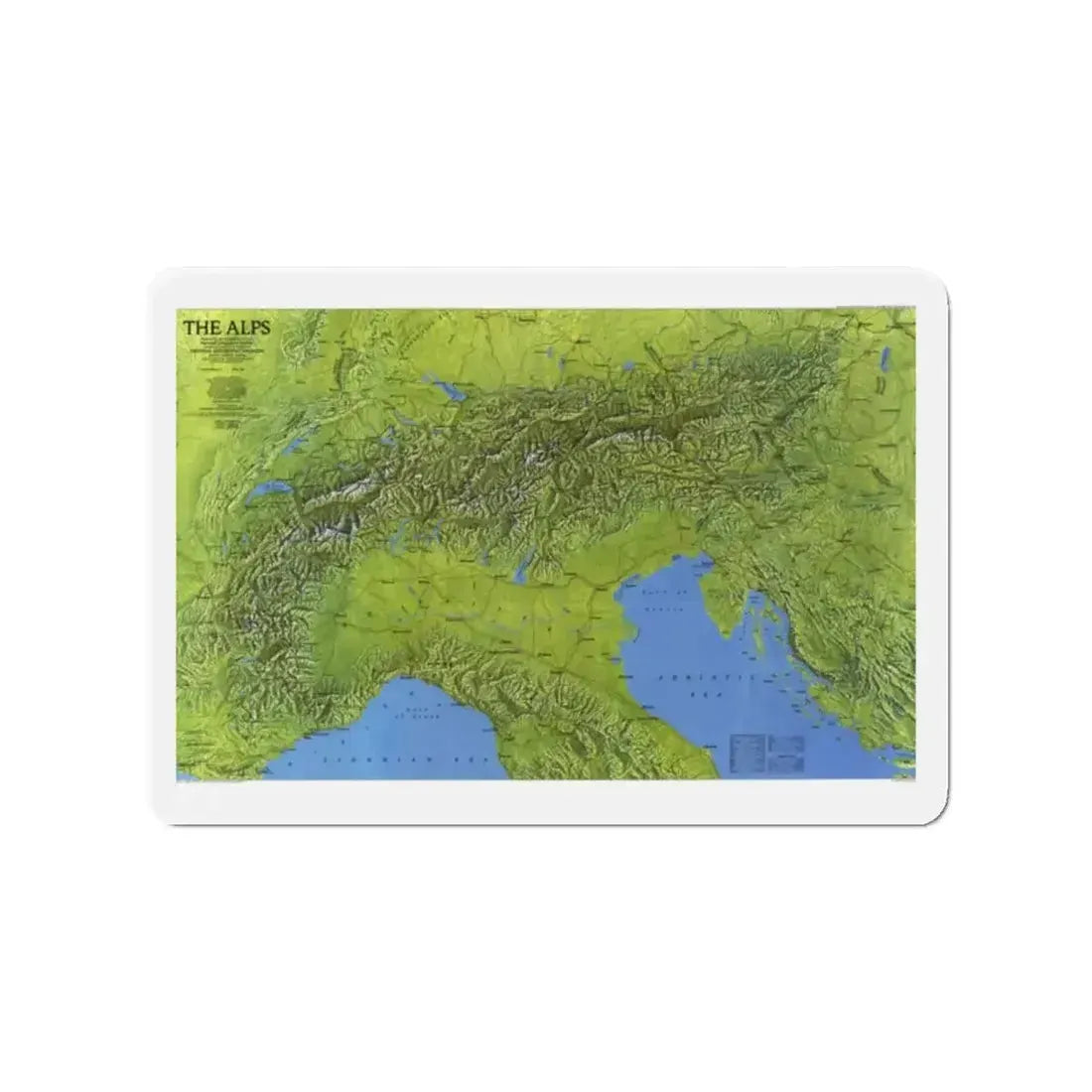 Alps, The (1985) (Map) Refrigerator Magnet - The Sticker Space