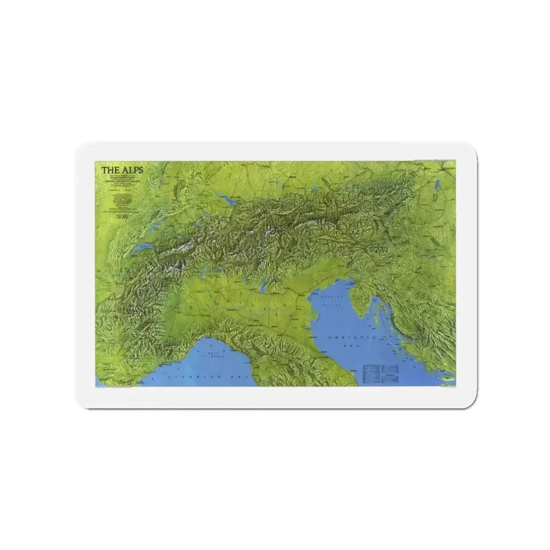 Alps, The (1985) (Map) Refrigerator Magnet - The Sticker Space