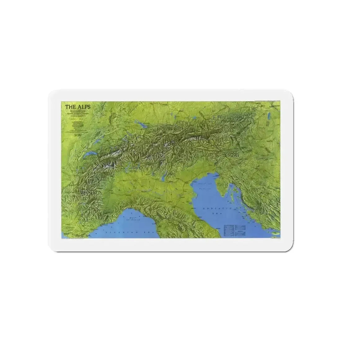 Alps, The (1985) (Map) Refrigerator Magnet - The Sticker Space